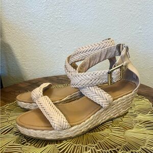 Treasure & Bond (Nordstrom) Beige Wedge Sandals